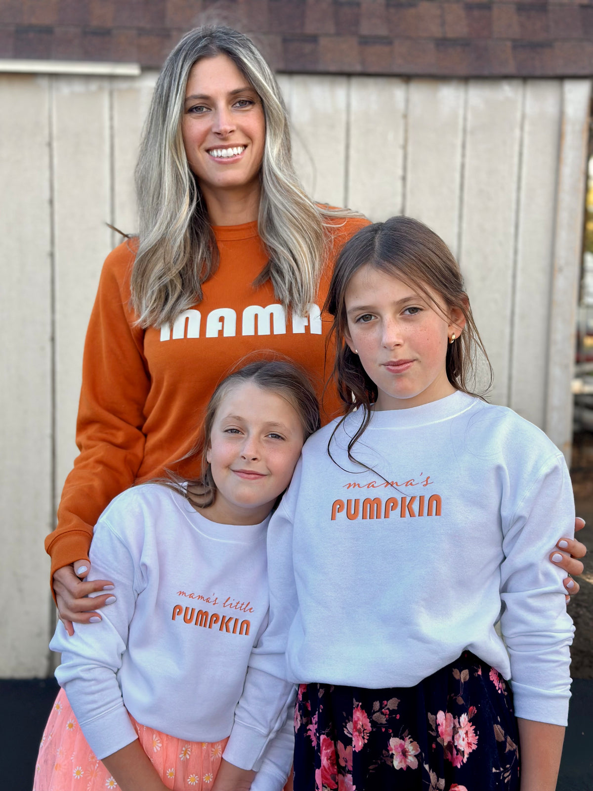 Mama's 'Little' Pumpkin Kids Sweatshirt, Matching Mommy and Me Fall Crewneck