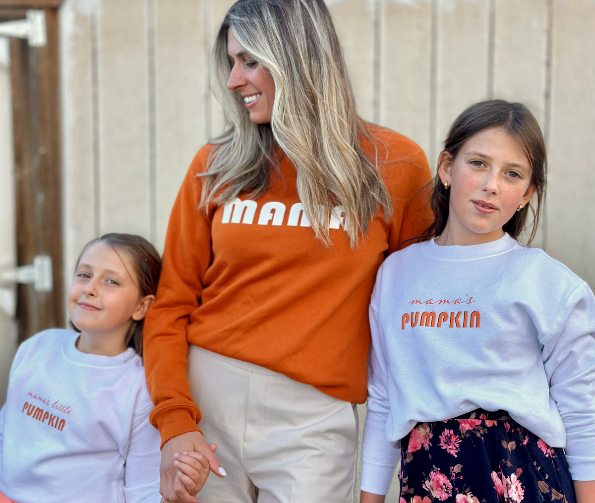 Mama's Pumpkin Kids Sweatshirt, Matching Mommy and Me Fall Crewneck