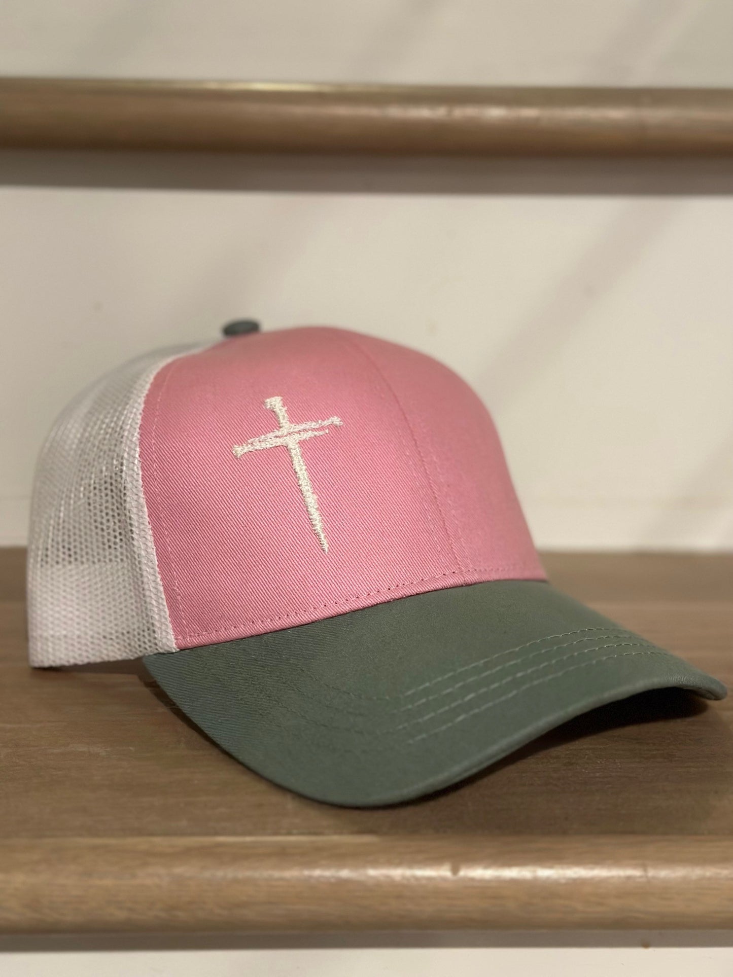 Nail cross hat.. Curved Bill.