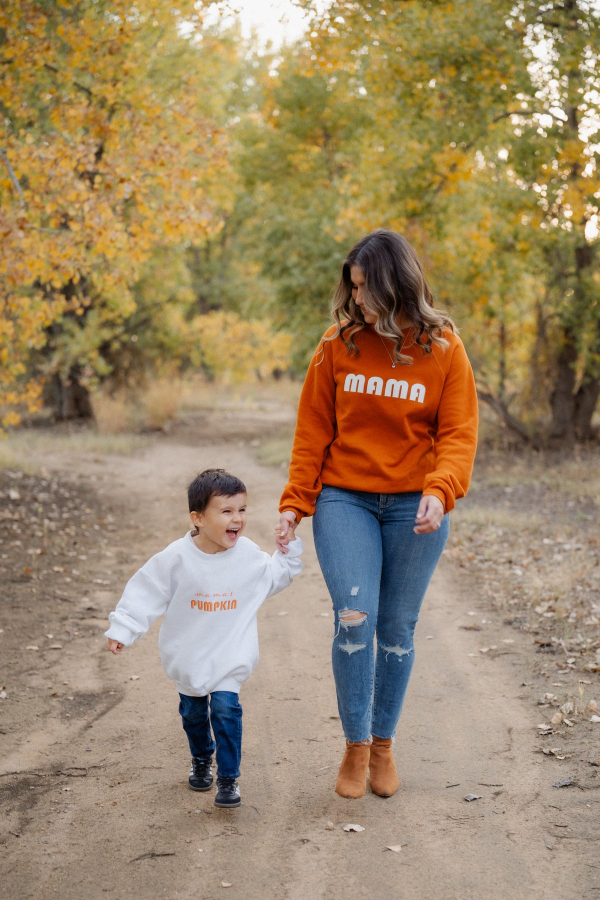 Mama's Pumpkin Kids Sweatshirt, Matching Mommy and Me Fall Crewneck