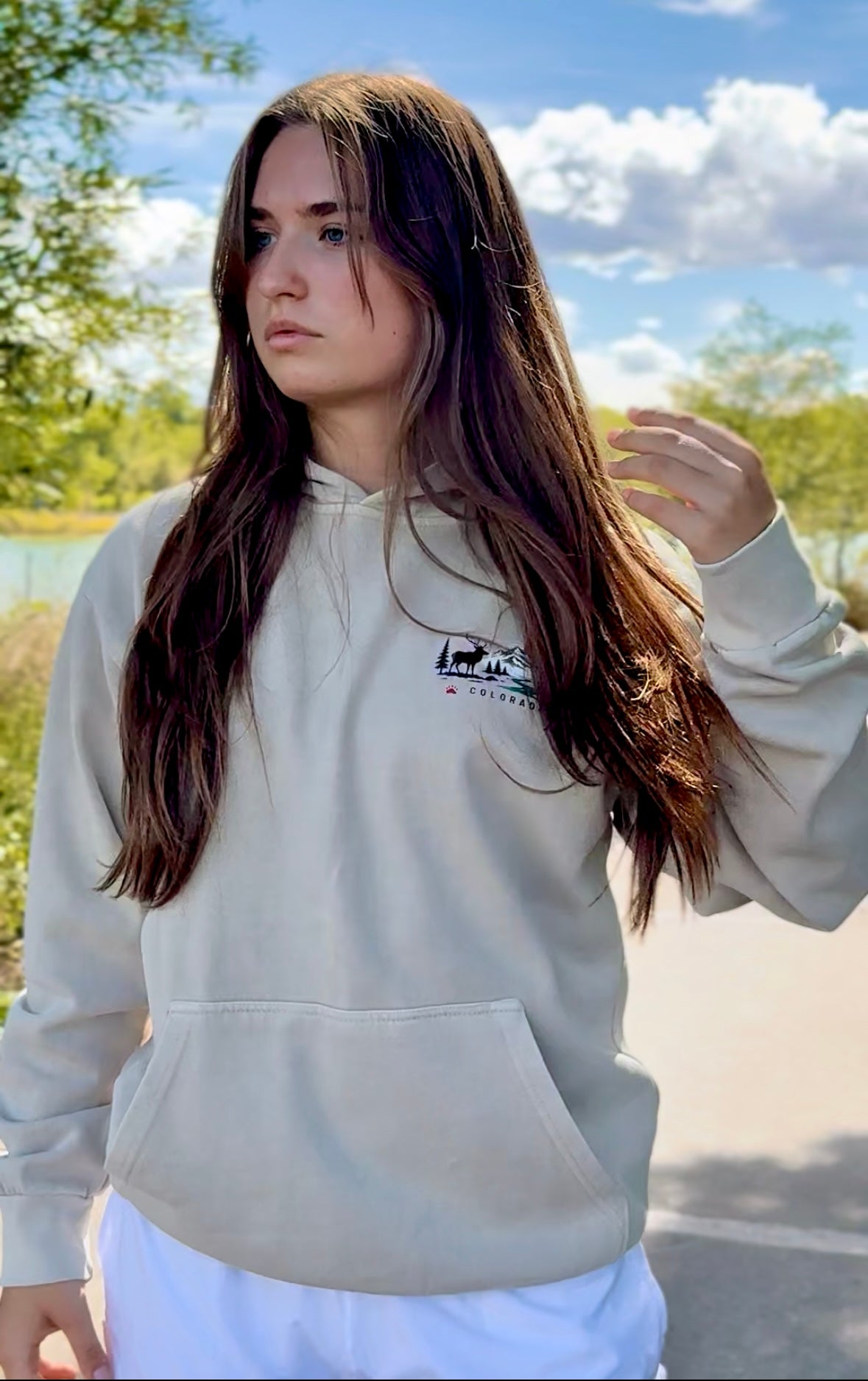 Hiking Hair Don't Care Colorado Hoodie | Mountain Hiking Hoodie