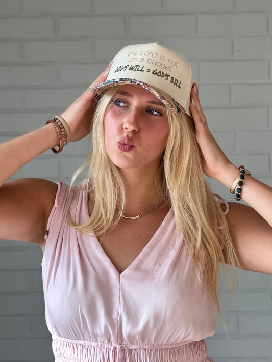 Gods will = Gods bill trucker hat