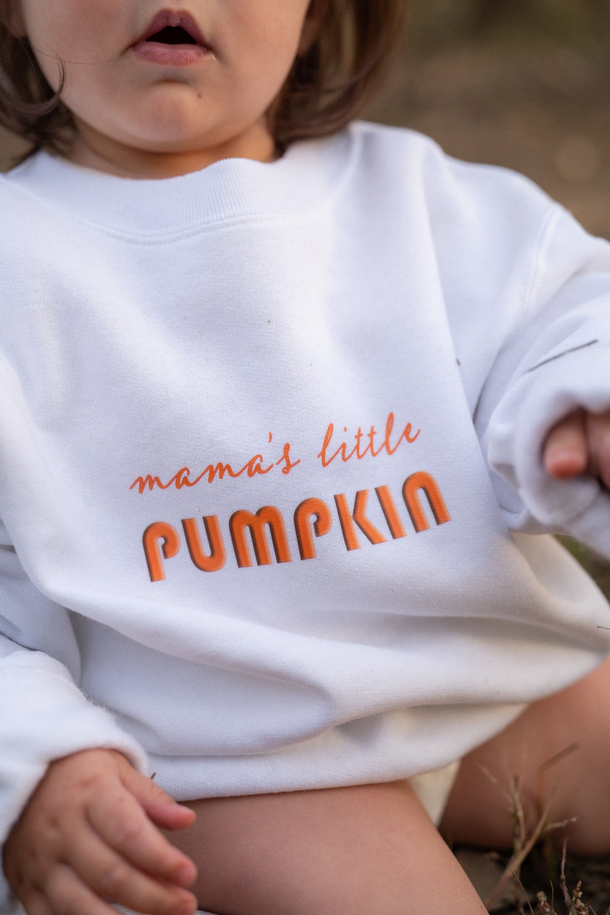 Mama's 'Little' Pumpkin Kids Sweatshirt, Matching Mommy and Me Fall Crewneck