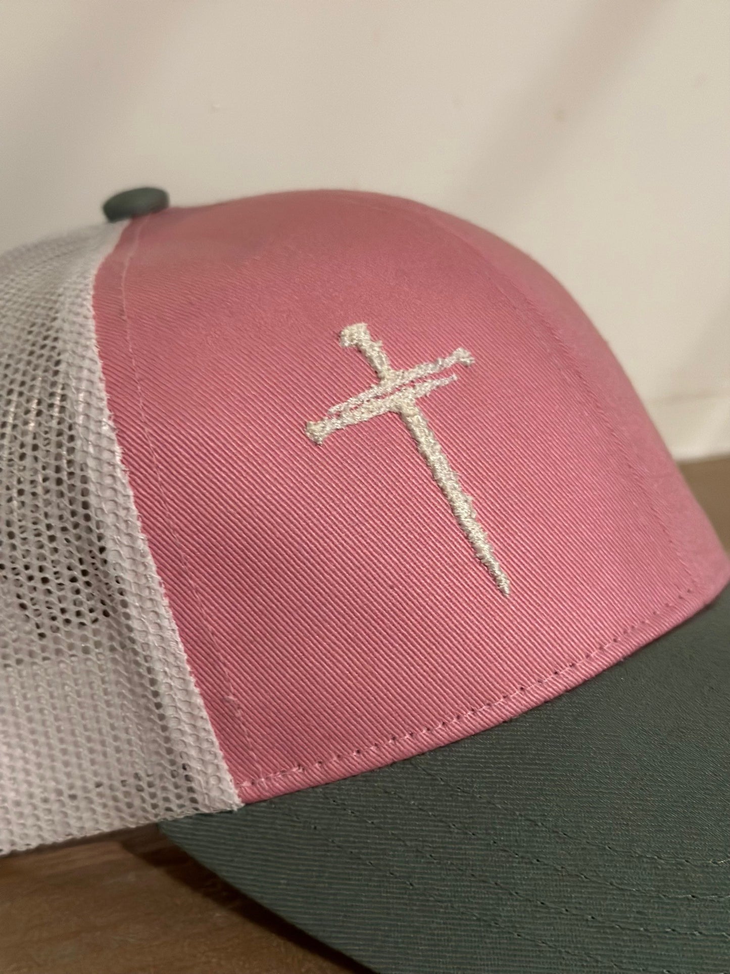 Nail cross hat.. Curved Bill.