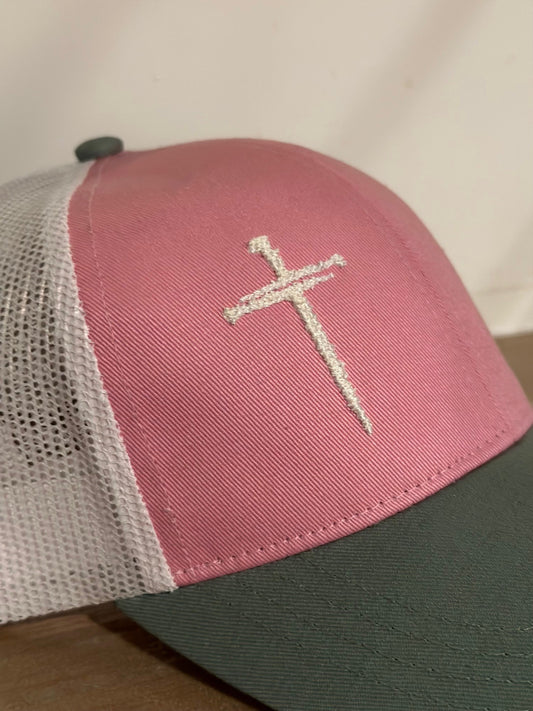 Nail cross hat.. Curved Bill.